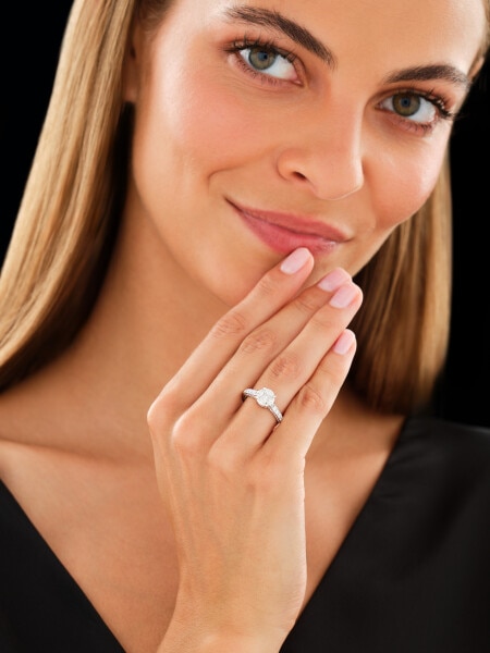 Prsten z bílého zlata s diamanty - 1,20 ct - ryzost 585