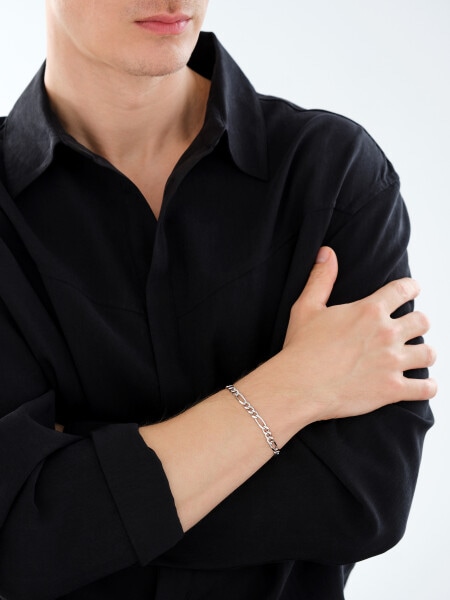 Rhodium Plated Silver Bracelet