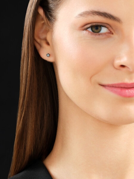 Zlaté náušnice s brilianty černými, upravený - 0,49 ct - ryzost 585