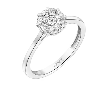 Zlatý prsten s diamanty 0,35 ct - ryzost 585