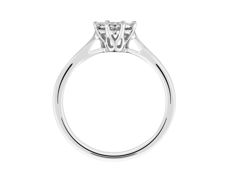 Zlatý prsten s diamanty 0,35 ct - ryzost 585