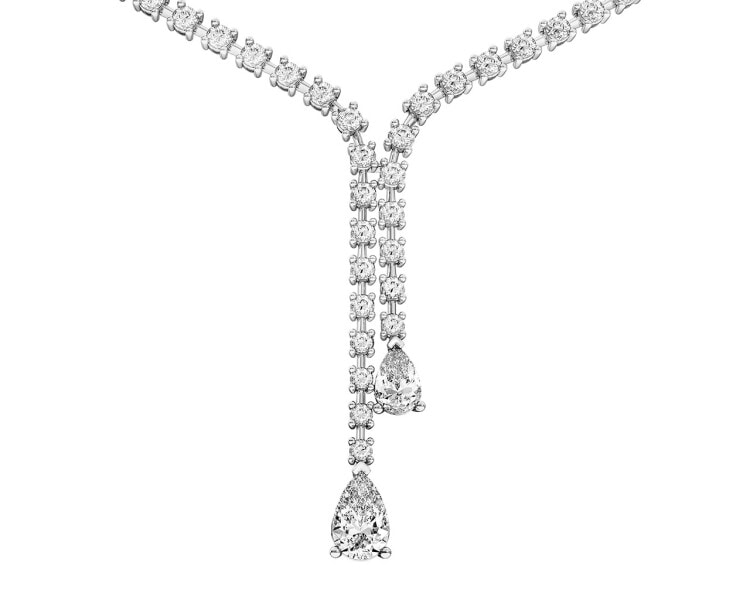 Náhrdelník z bílého zlata s diamanty 7,85 ct - ryzost 750