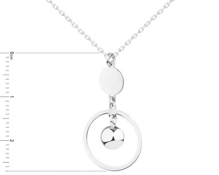 Stříbrný náhrdelník - kroužek, kulička