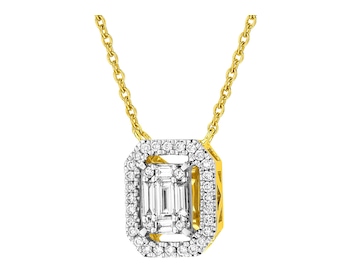 Zlatý náhrdelník s diamanty 0,20 ct - ryzost 585