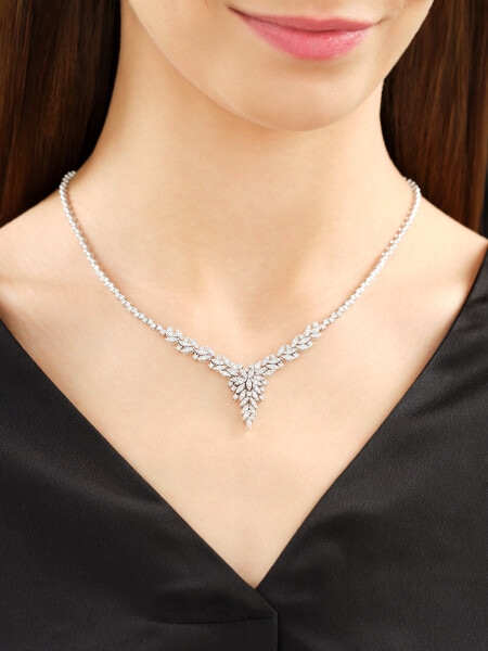 Náhrdelník z bílého zlata s brilianty - 2,67 ct - ryzost 750