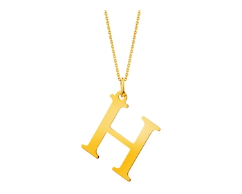 Złota zawieszka - litera H