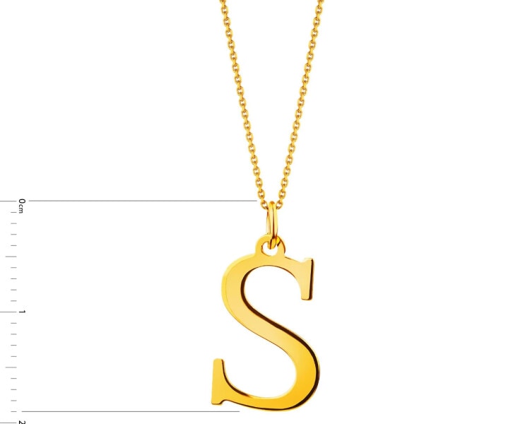 Zlatý přívěsek - písmeno S