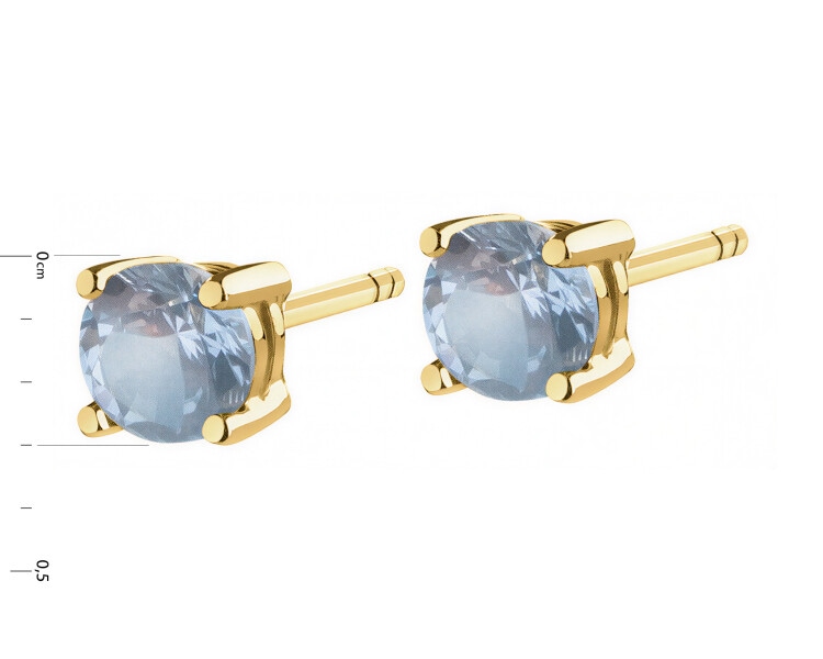 Złote kolczyki z cyrkoniami
