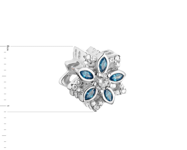 Stříbrný přívěsek Beads se zirkony - květ