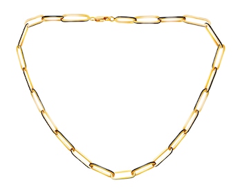Zlatý náhrdelník se smaltem - paper clip
