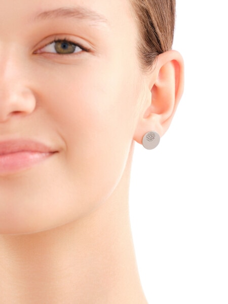 Stainless Steel Earrings with Crystal