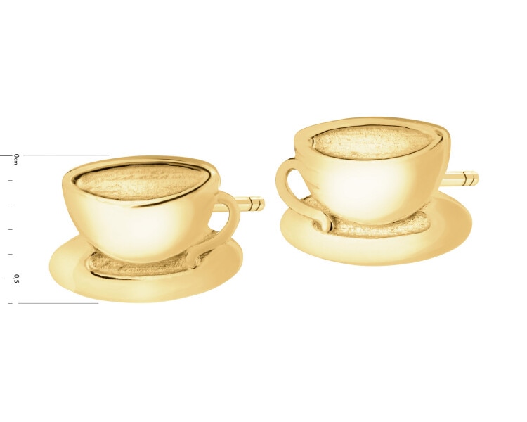 8 K Yellow Gold Earrings