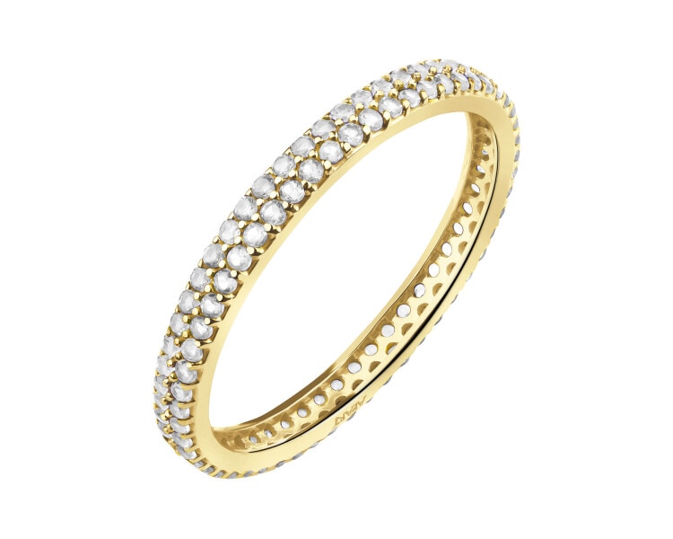 8 K Yellow Gold Eternity with Cubic Zirconia