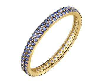 14 K Yellow Gold Eternity with Synthetic Sapphire