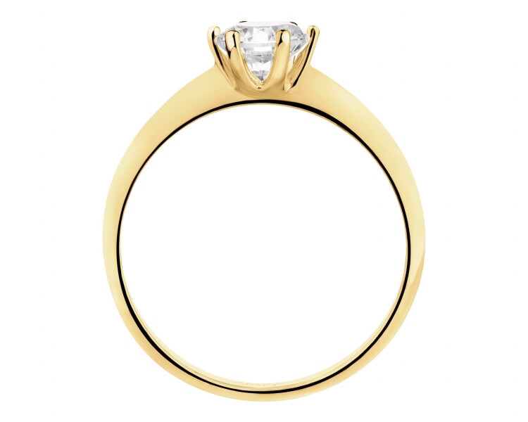 14 K Yellow Gold Ring with Cubic Zirconia