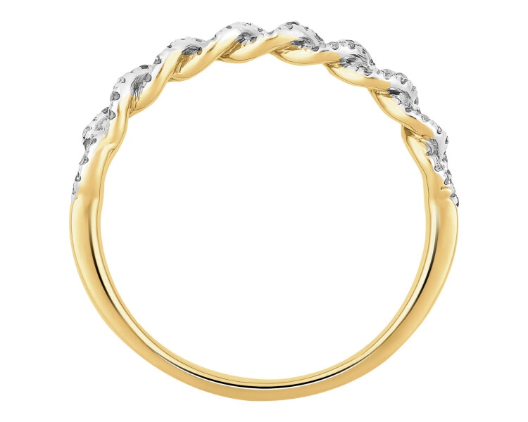 Zlatý prsten s diamanty 0,20 ct - ryzost 585