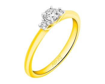 Zlatý prsten s brilianty 0,25 ct - ryzost 585
