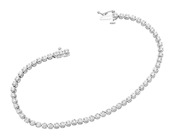 White Gold Diamond Bracelet 1,35 ct - fineness 14 K