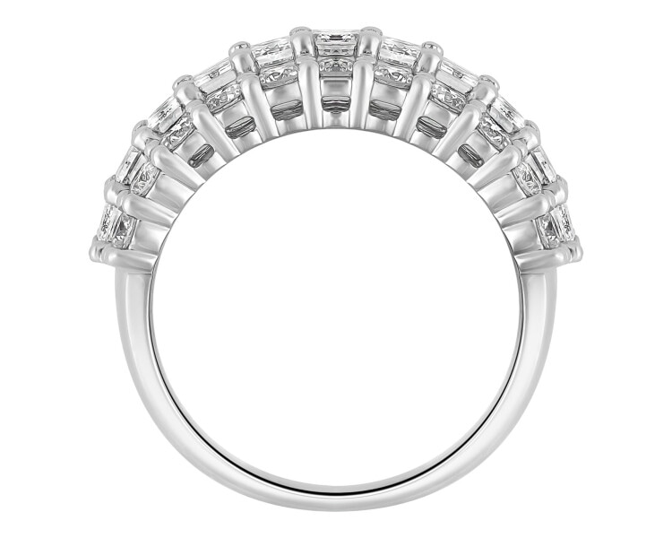 Prsten z bílého zlata s diamanty 2,55 ct - ryzost 750