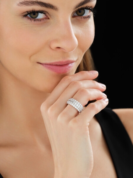 Prsten z bílého zlata s diamanty 2,55 ct - ryzost 750