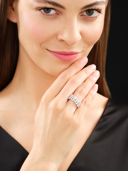 Prsten z bílého zlata s diamanty - 2,02 ct - ryzost 750