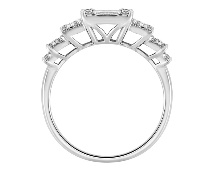 Prsten z bílého zlata s diamanty 1,37 ct - ryzost 750
