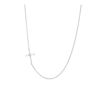 Yellow gold necklace with diamond 0,006 ct - fineness 14 K