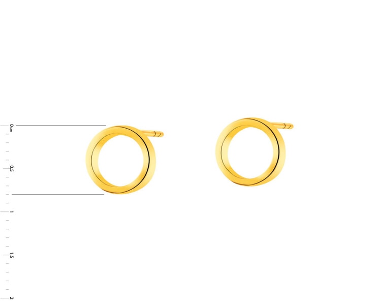 Zlaté náušnice - kruhy, 8 mm