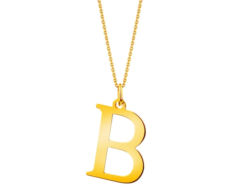 Złota zawieszka - litera B