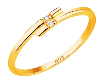 14 K Yellow Gold Ring with Cubic Zirconia