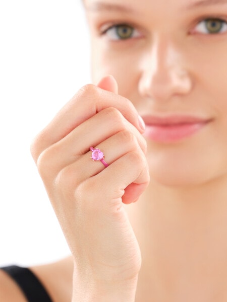 Gold-Plated Brass Ring with Quartz