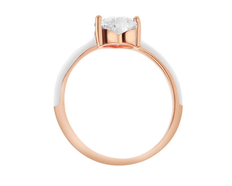 Gold-Plated Brass Ring with Quartz
