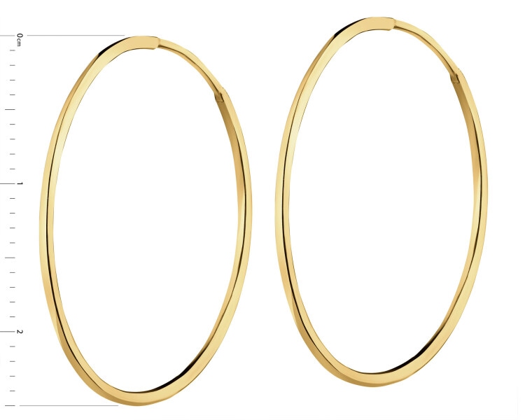 Zlaté náušnice - kruhy, 25 mm