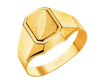 Złoty pierścionek  - sygnet