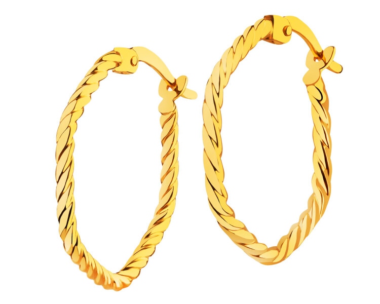 8 K Yellow Gold Earrings