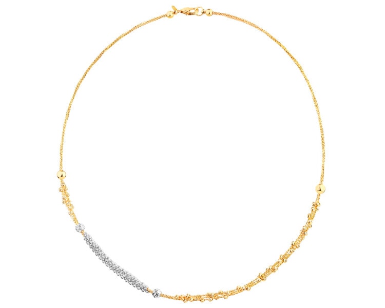 585 Yellow And White Gold Plated Necklace