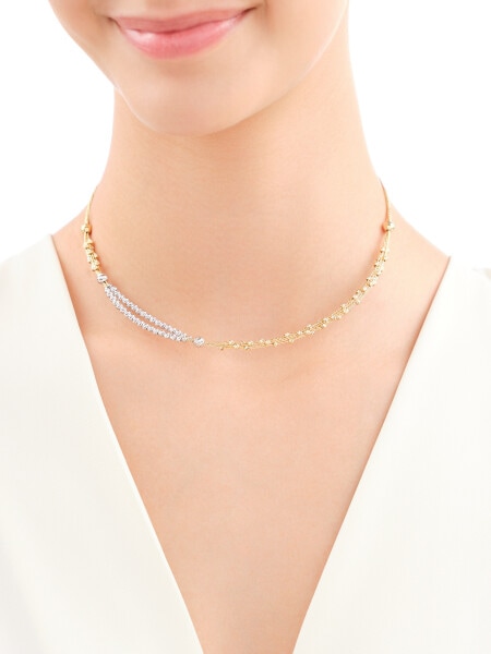 585 Yellow And White Gold Plated Necklace