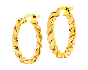 9 K Yellow Gold Hoop Earring