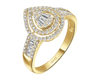 Zlatý prsten s diamanty 0,55 ct - ryzost 585