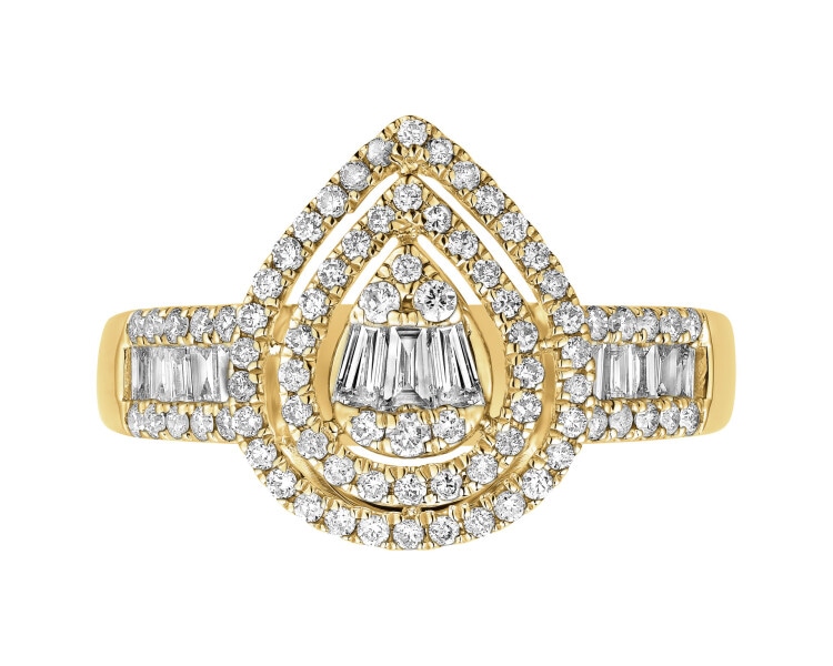 Zlatý prsten s diamanty 0,55 ct - ryzost 585