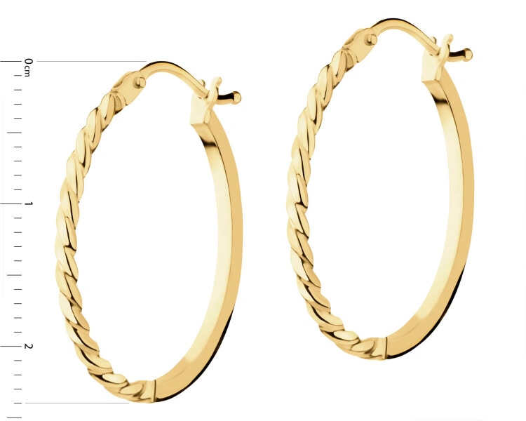 9 K Yellow Gold Dangling Earring