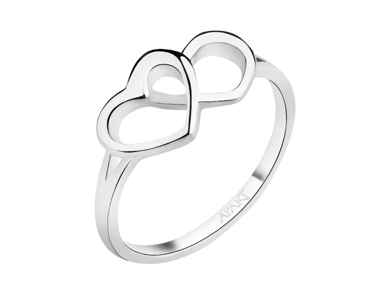 Stříbrný prsten - srdce