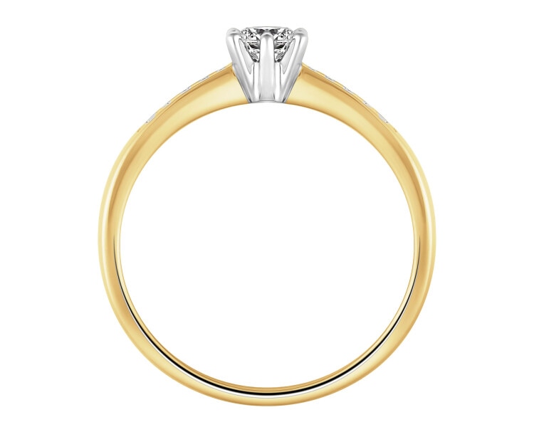 Zlatý prsten s brilianty 0,27 ct - ryzost 585