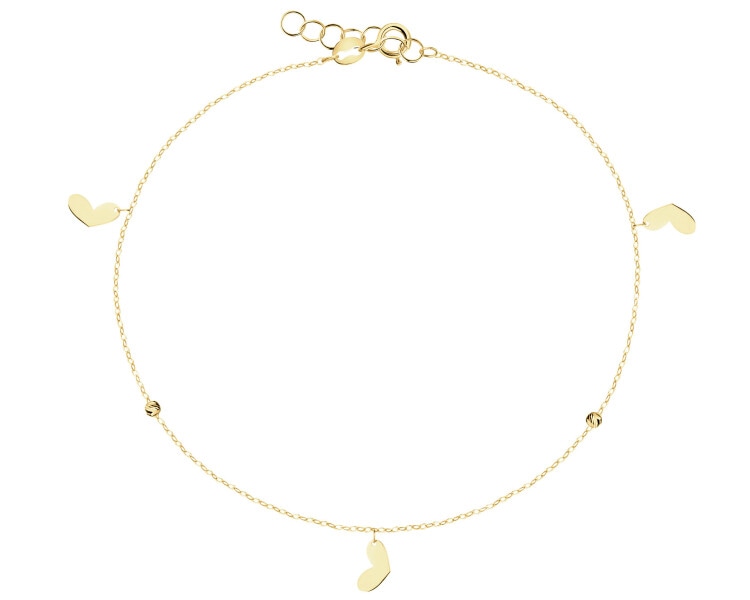 9 K Yellow Gold Anklet 