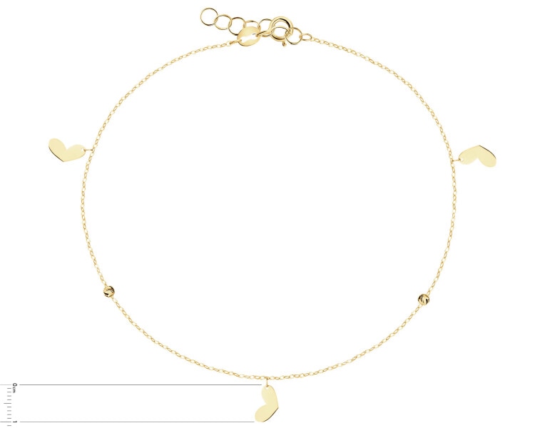 9 K Yellow Gold Anklet 