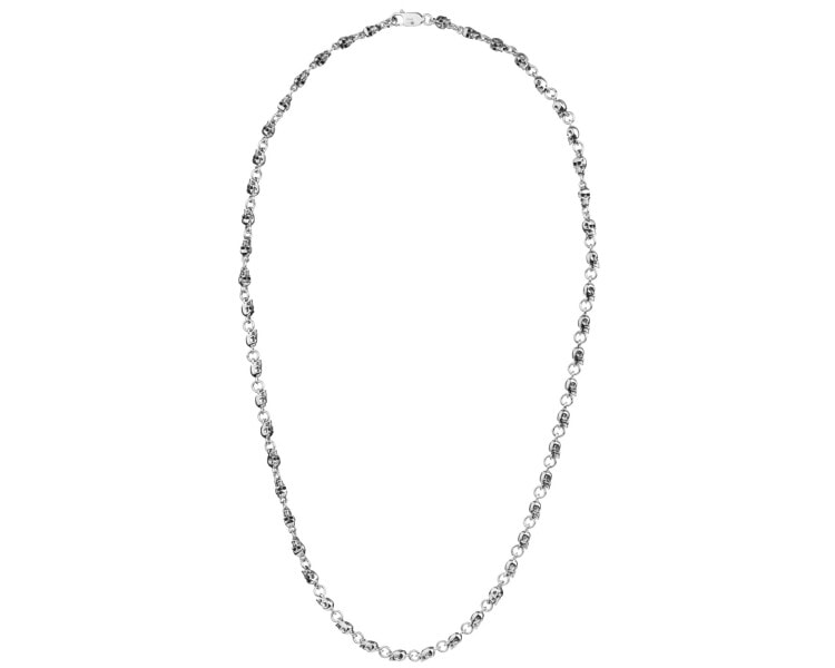 Stříbrný náhrdelník - lebky
