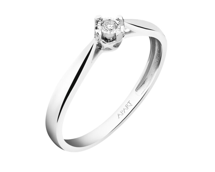 585  Ring with Diamond - 0,03 ct - fineness 14 K