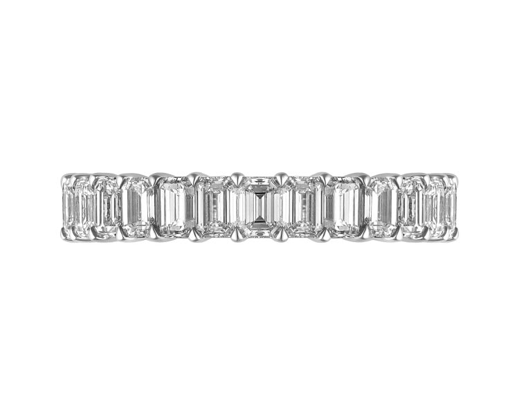 18 K Rhodium-Plated White Gold Eternity with Diamonds 3,81 ct - fineness 18 K
