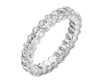 18 K Rhodium-Plated White Gold Eternity with Diamonds 2,39 ct - fineness 18 K