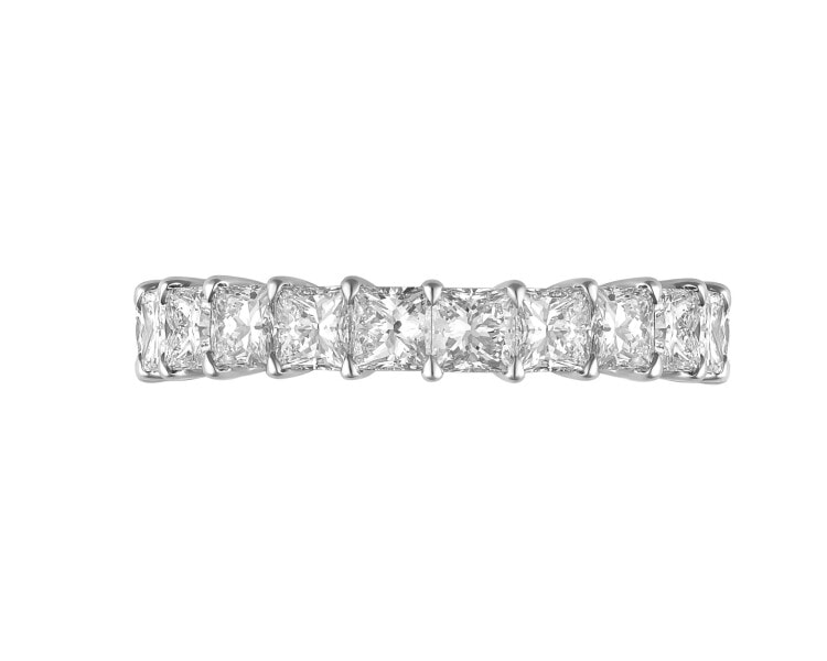18 K Rhodium-Plated White Gold Eternity with Diamonds 4,06 ct - fineness 18 K